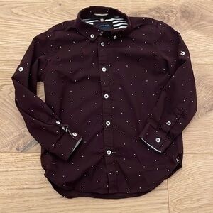 Cactus Burgundy Kids Button-Up Shirt
